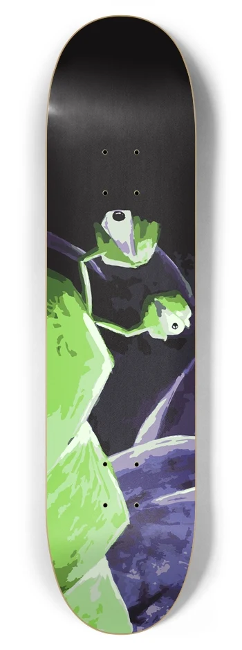 Space Slug skateboard deck design